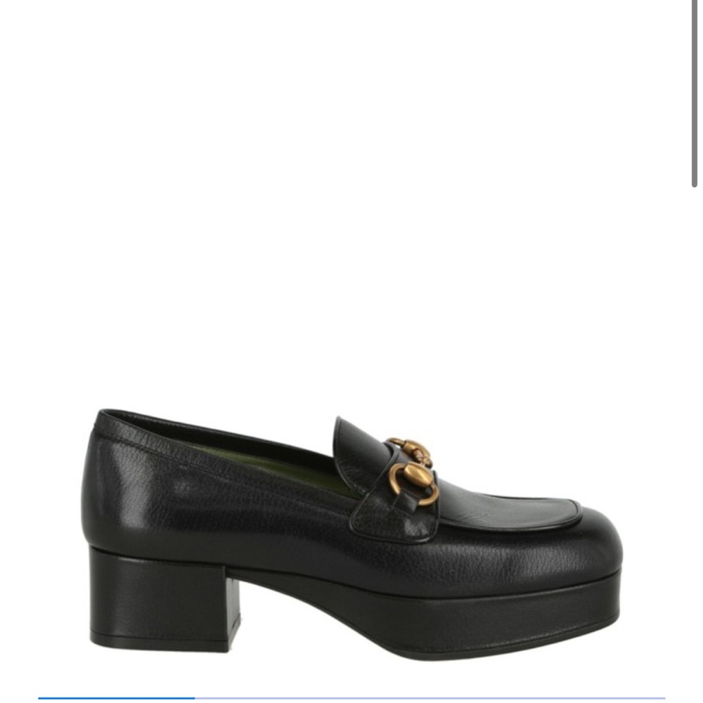 Gucci Horsebit Houdan leather heel loafers - Picture 2 of 14